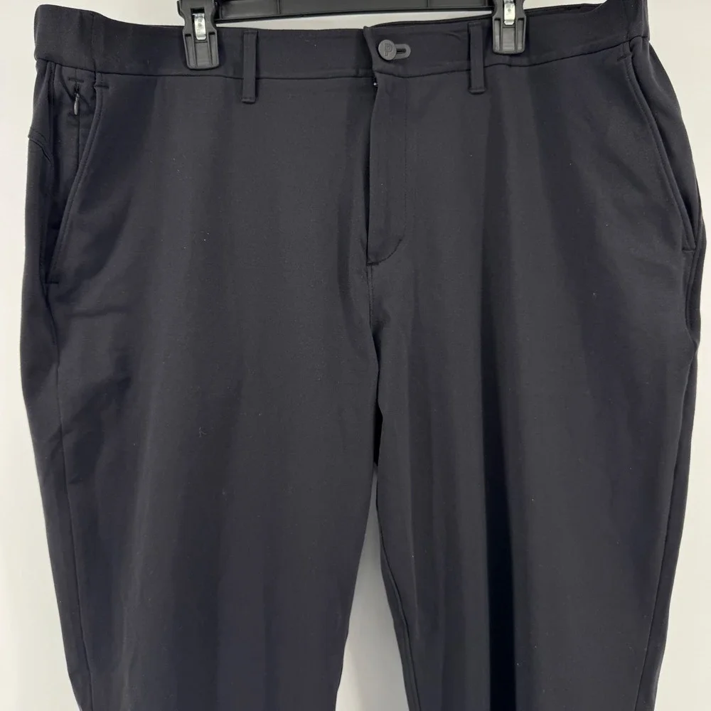 Public Rec All Day Every Day Pants Mens 42/32 Onyx Black Tapered Athleisure Tech
